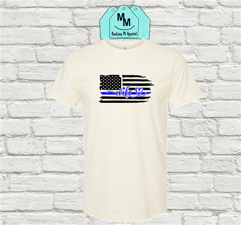 Police Wife Flag Tee