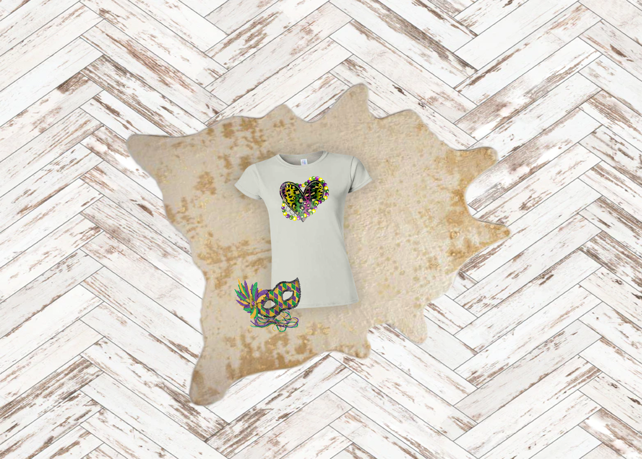 Cheetah Glitter Heart
